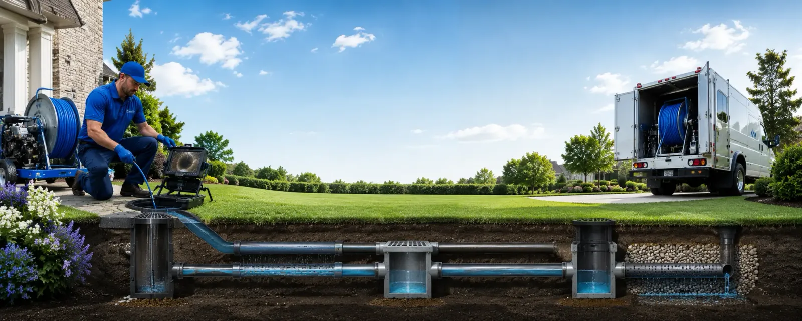 Outdoor drain cleaning information for Broadlands, IL